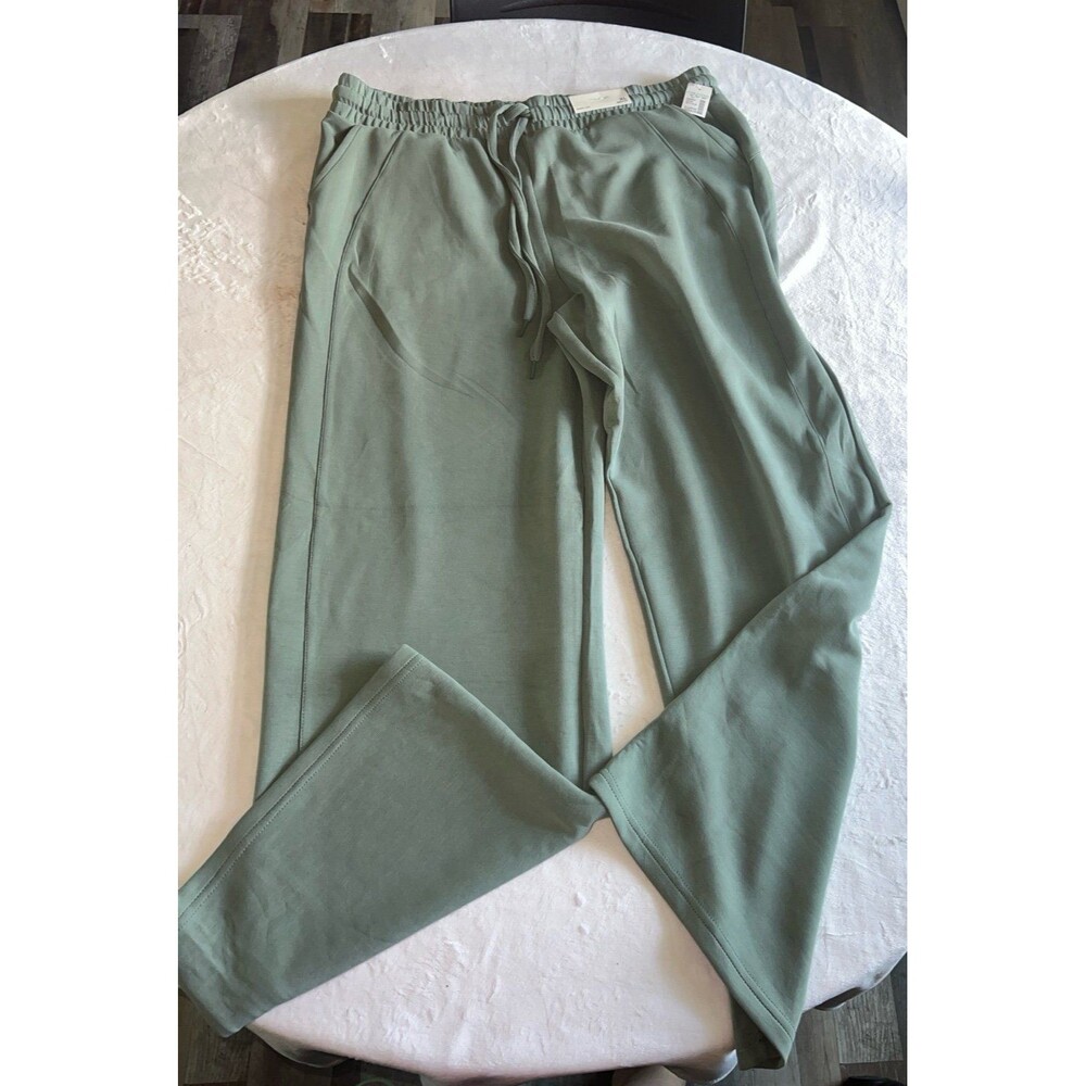 Maurices scuba cloud wide leg lounge pants sz XL sage green